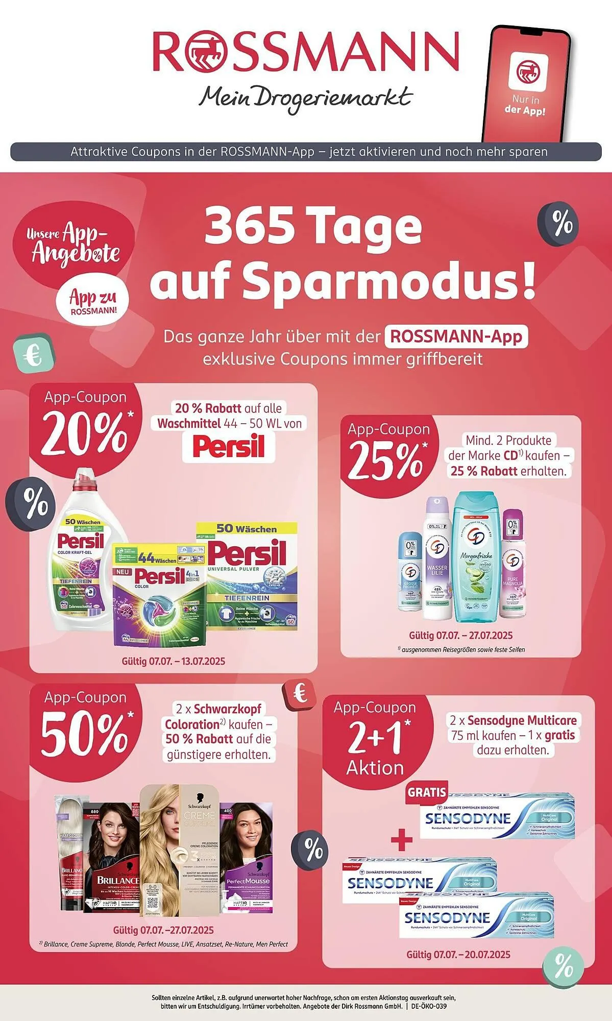 Rossmann Prospekt von 7. Juli bis 11. Juli 2025 - Prospekt seite 1
