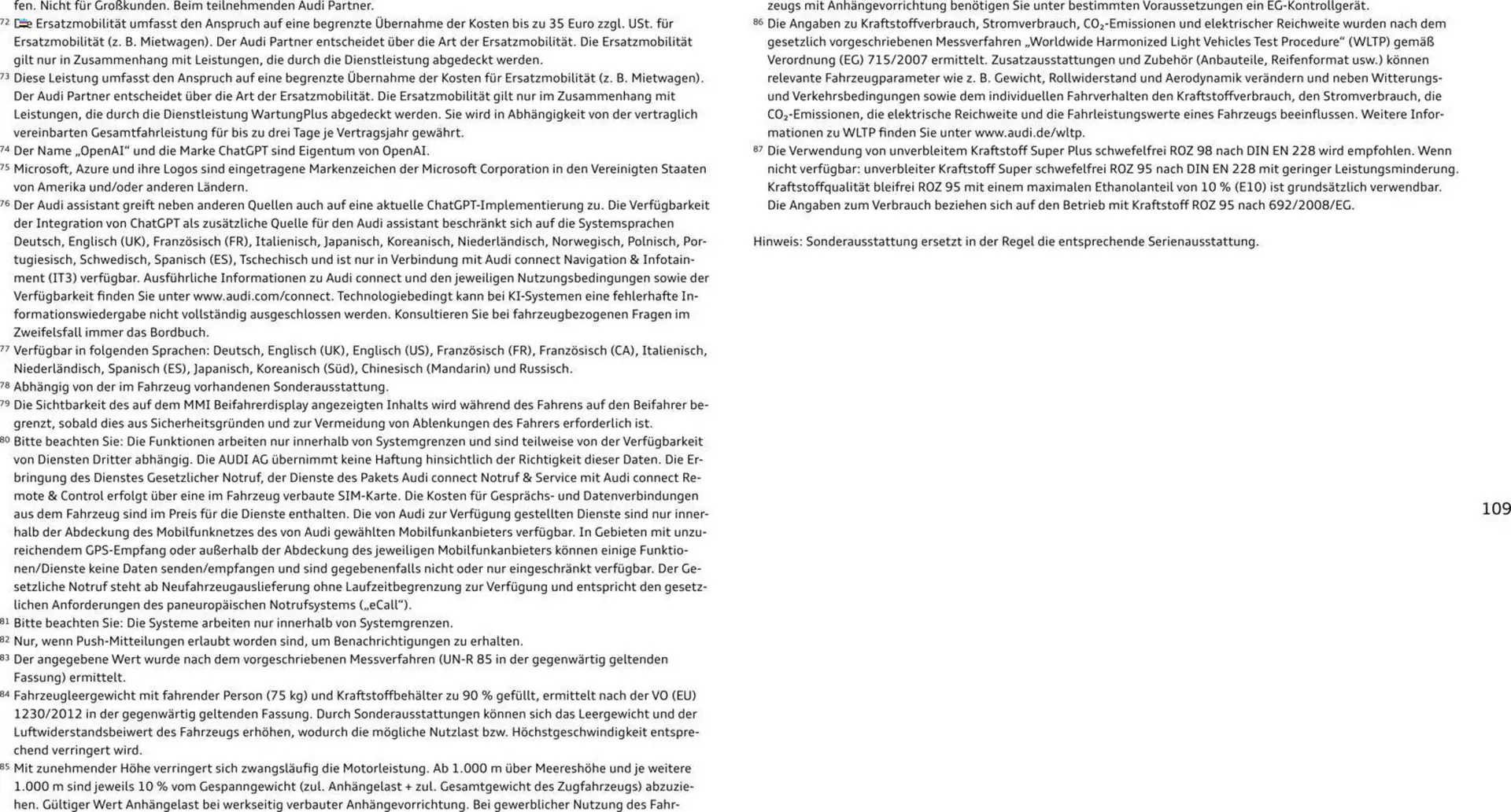 Audi Prospekt von 1. April bis 1. April 2027 - Prospekt seite 109