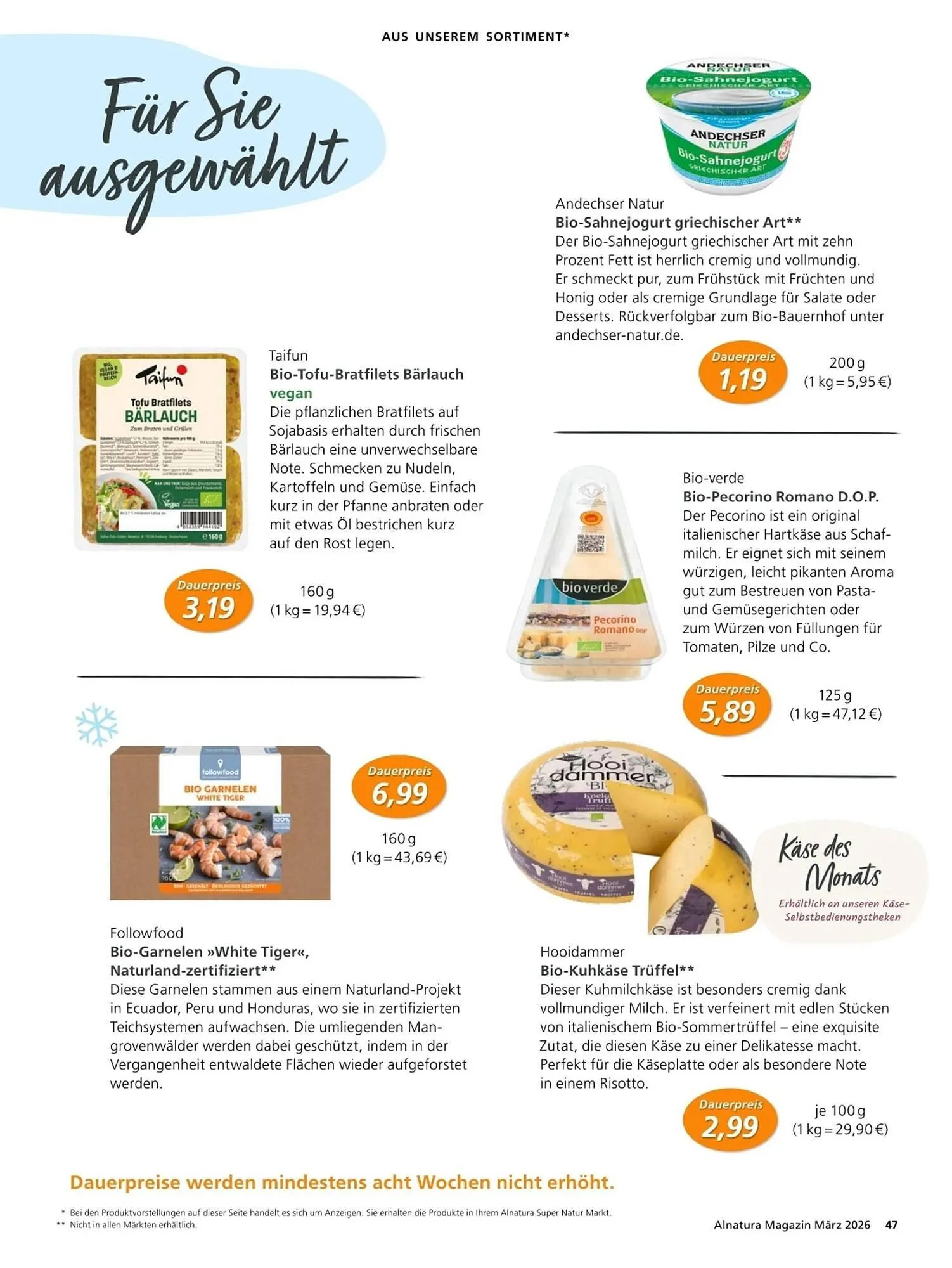 Alnatura Magazin von 4. März bis 1. April 2026 - Prospekt seite 47