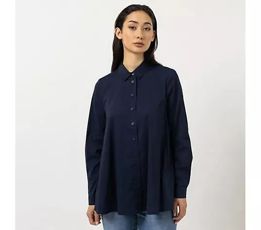 STEFFEN SCHRAUT Bluse Hemdkragen schmale Manschette leger weit