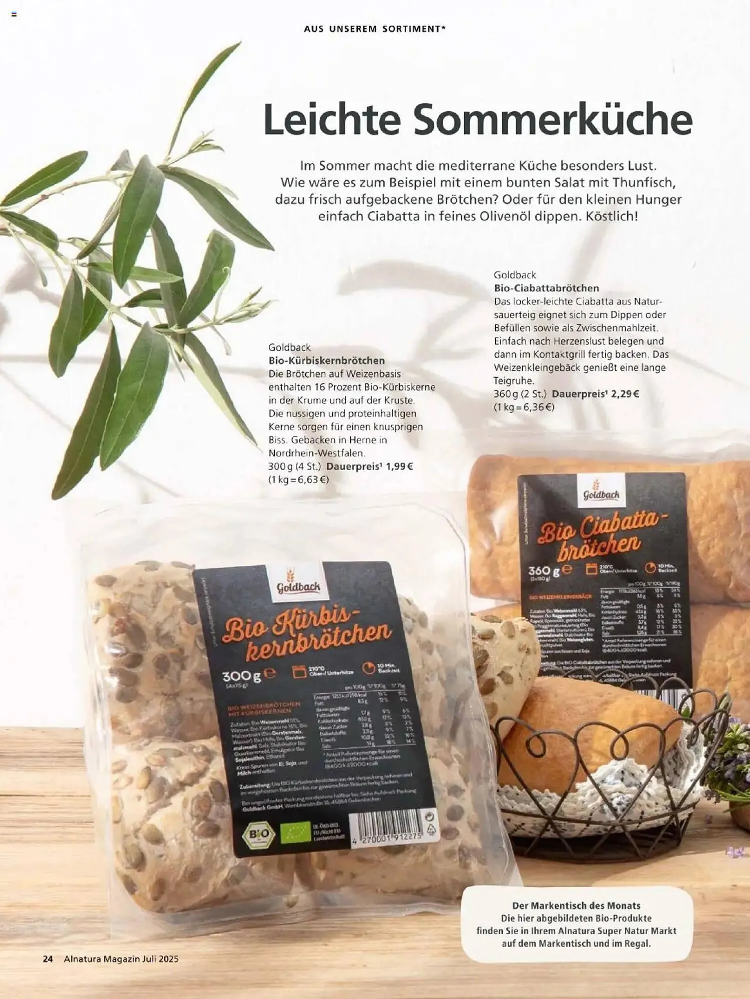 Alnatura Prospekt von 1. Juli bis 31. Juli 2025 - Prospekt seite 24