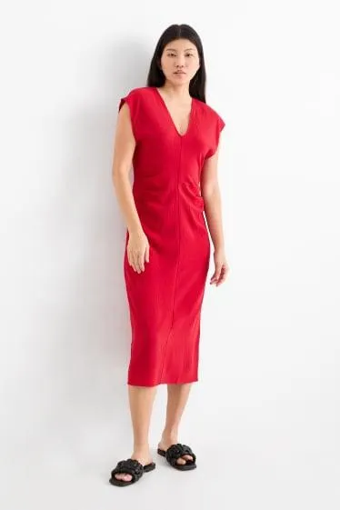 V-neck bodycon dress