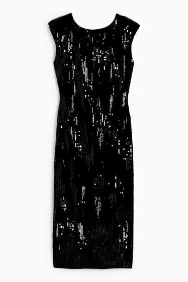 Velvet sequin dress - straight fit