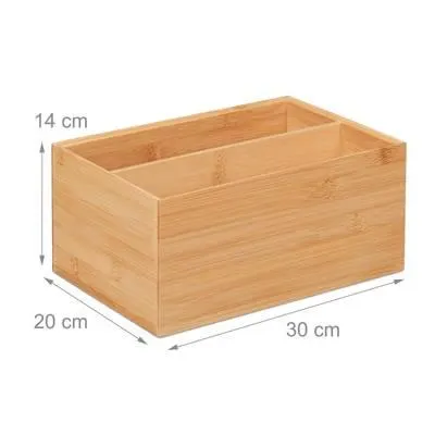 Aufbewahrungsbox Bambus 2 Fächer