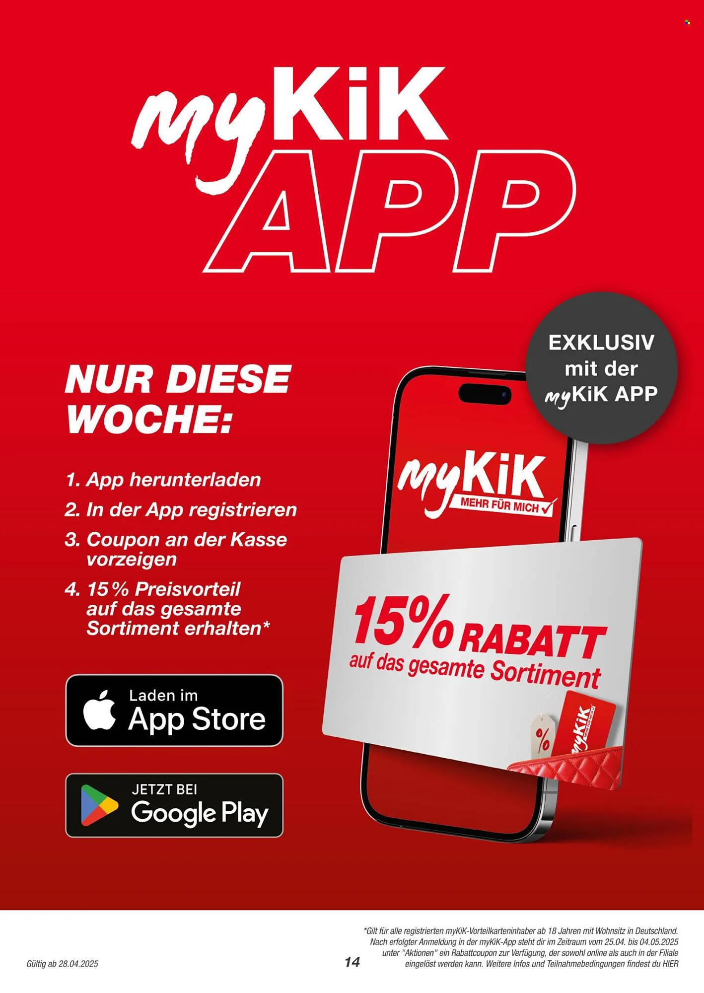 KiK Prospekt von 28. April bis 4. Mai 2025 - Prospekt seite 14