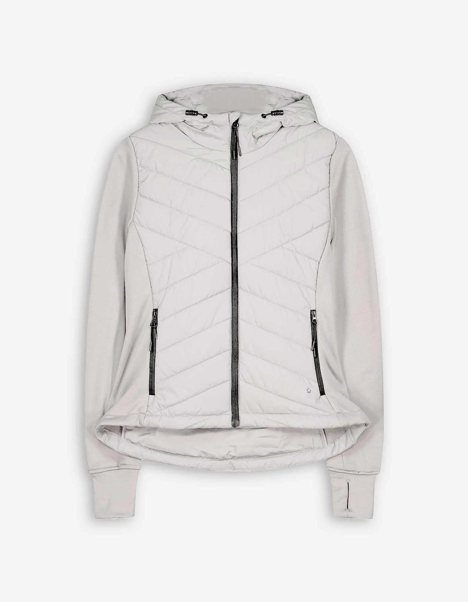 Steppjacke - Steppnähte - weiß