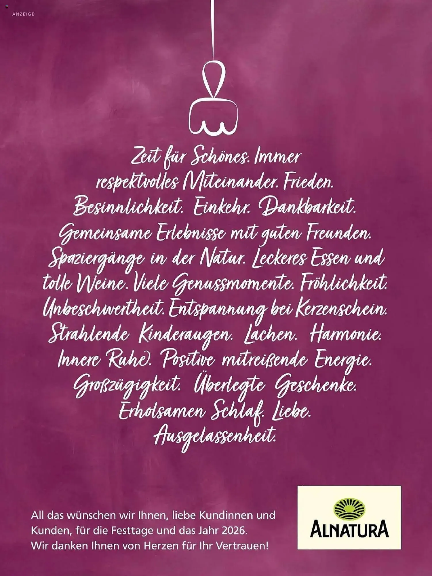 Alnatura Prospekt von 1. Dezember bis 31. Dezember 2025 - Prospekt seite 2