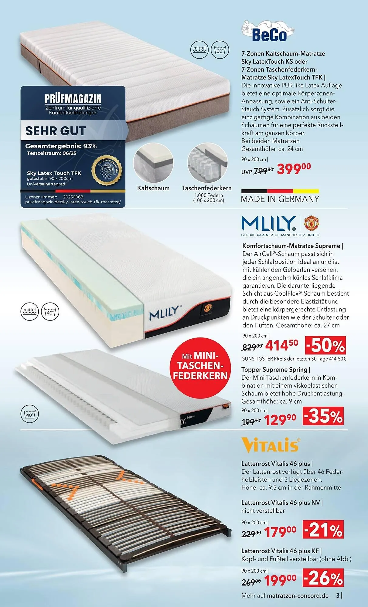 Matratzen Concord Prospekt von 25. März bis 28. April 2026 - Prospekt seite 3