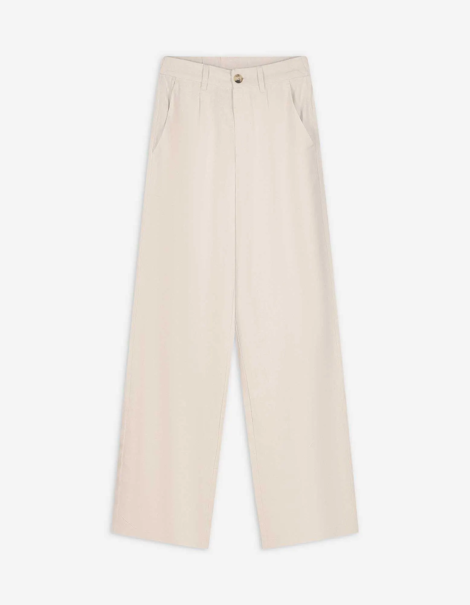 Hose - Leinen-Mix - beige
