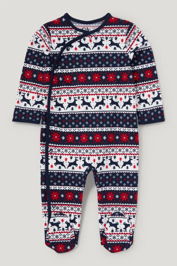 Rendier - baby-pyjama voor de kerst - met patroon
