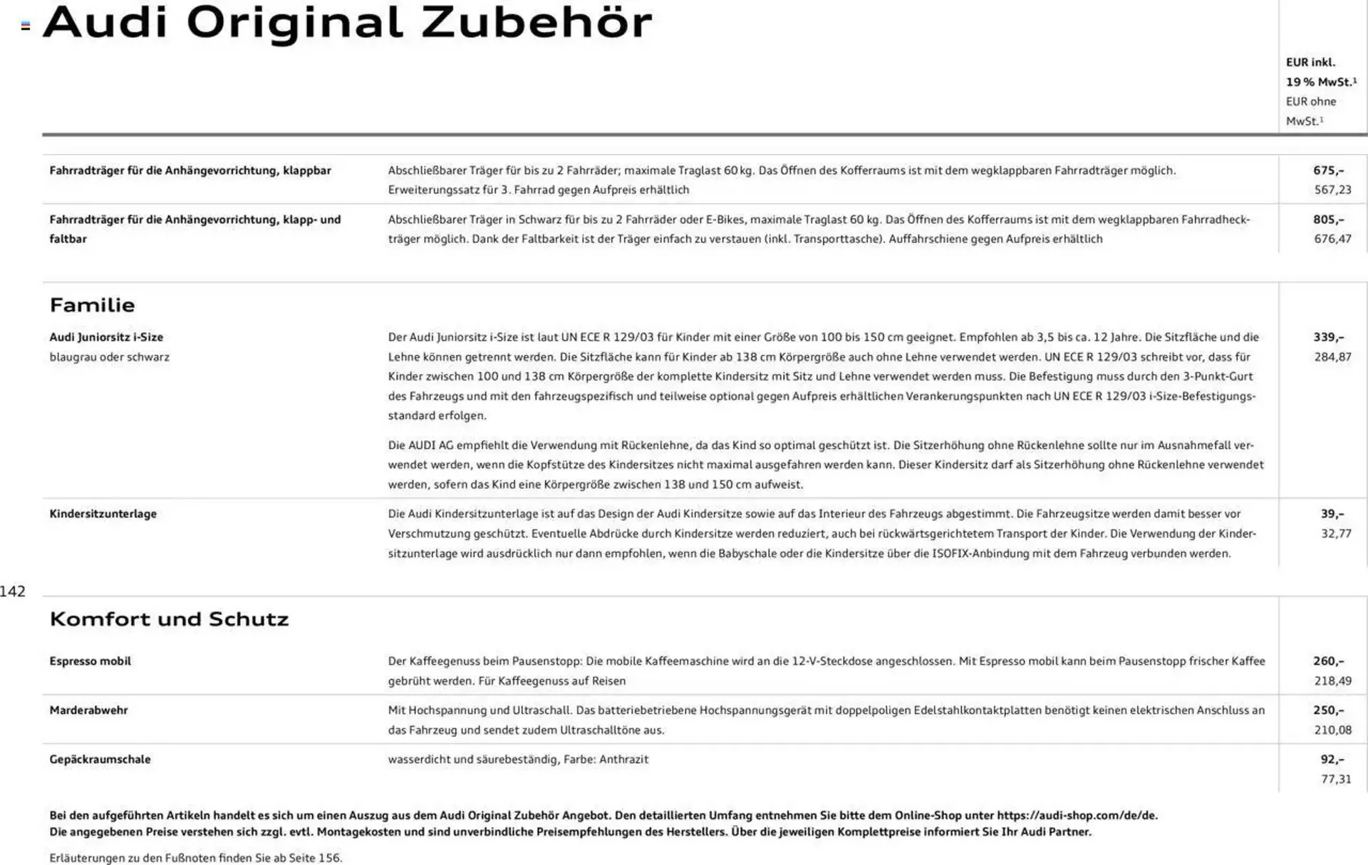 Audi Prospekt von 29. Januar bis 9. Januar 2026 - Prospekt seite 141