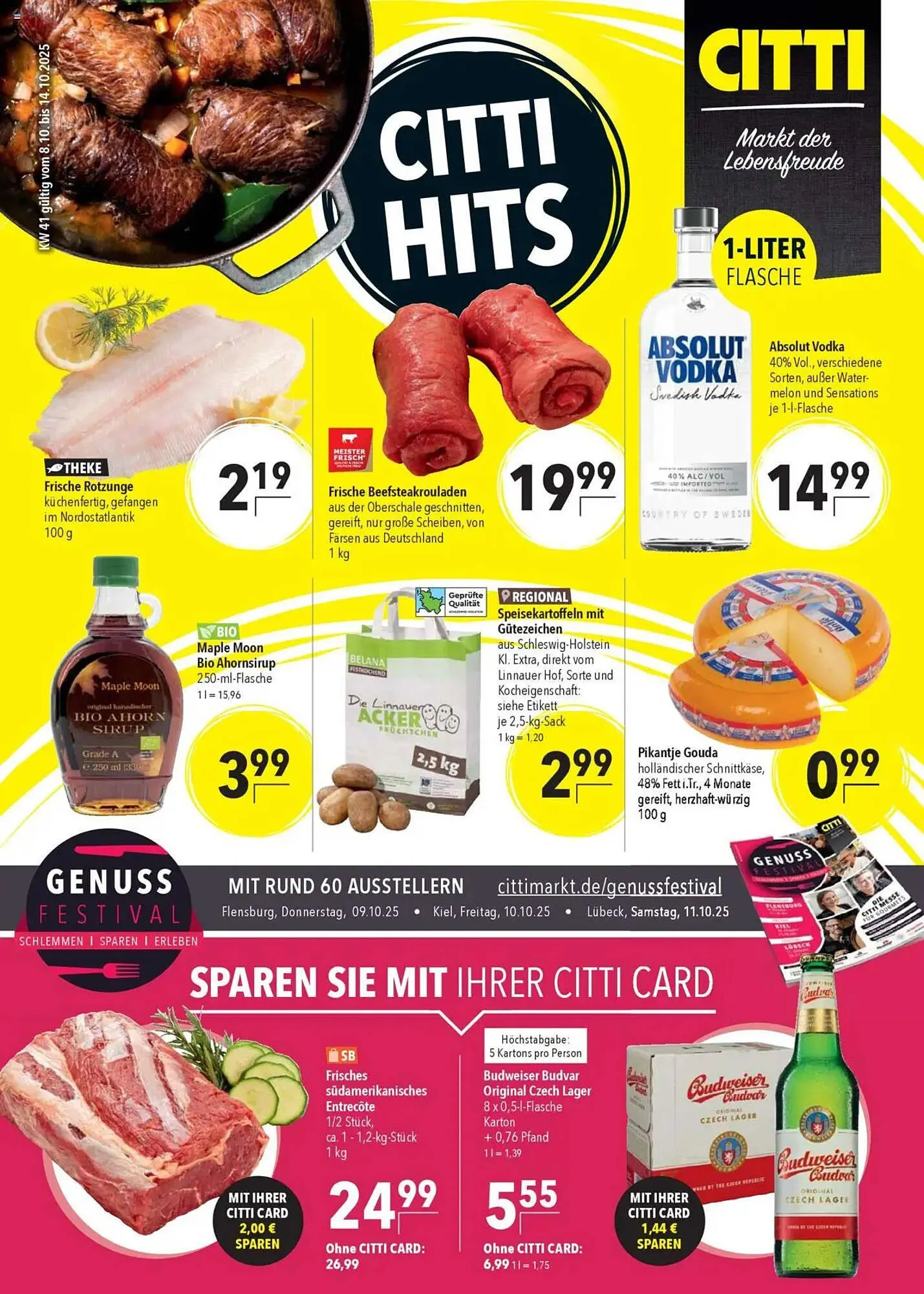 CITTI Markt Prospekt von 8. Oktober bis 14. Oktober 2025 - Prospekt seite 1