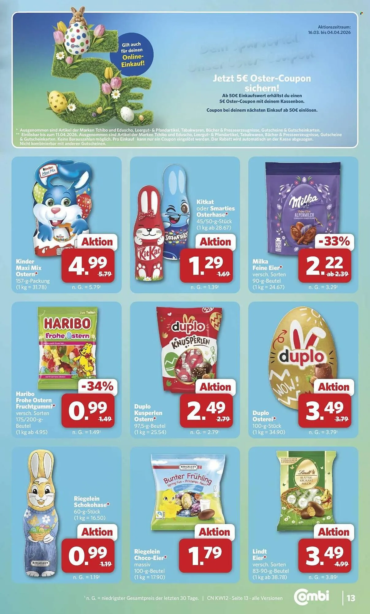 Combi Prospekt von 16. März bis 21. März 2026 - Prospekt seite 13