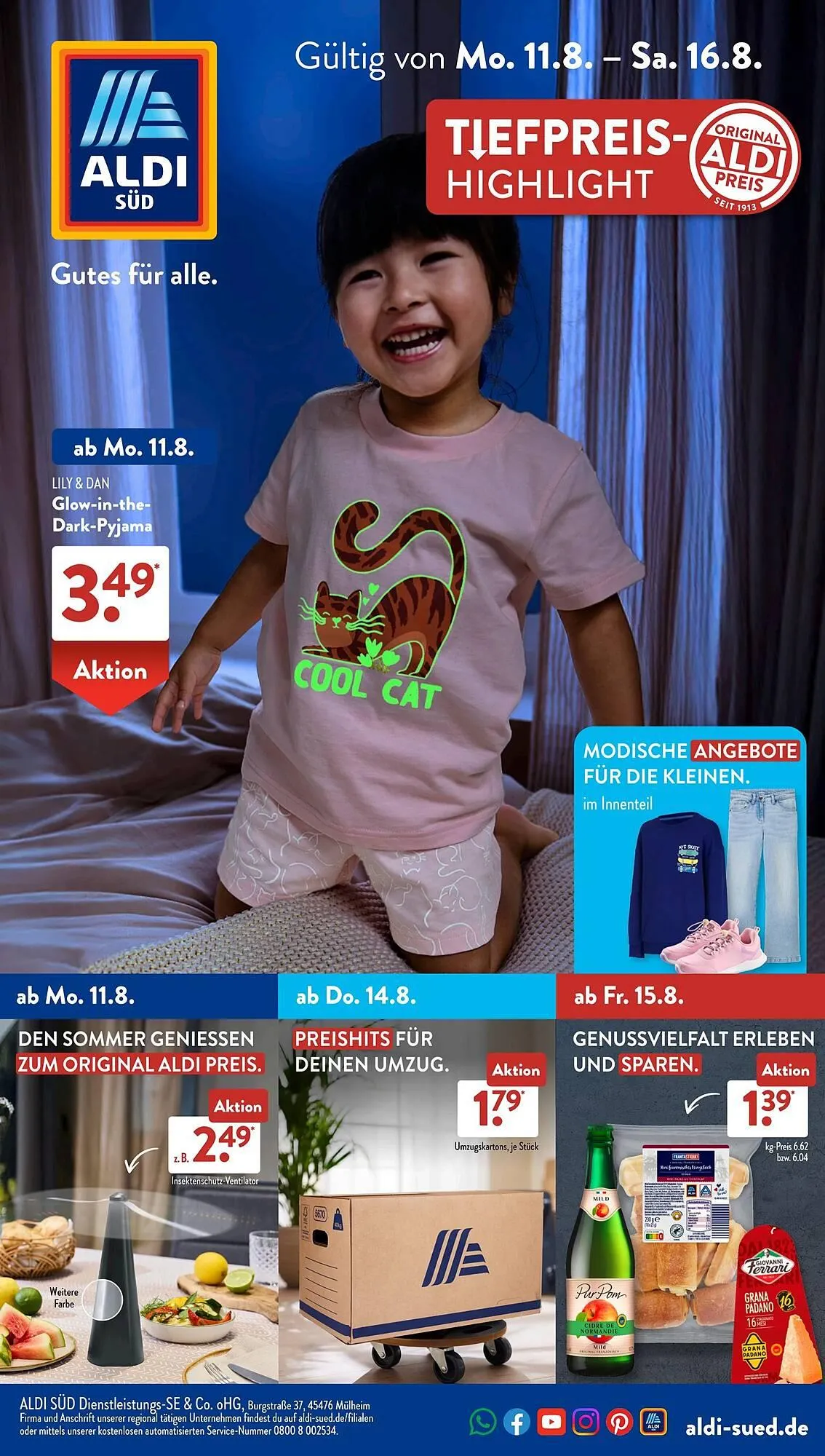 Aldi Süd Prospekt von 11. August bis 17. August 2025 - Prospekt seite 1