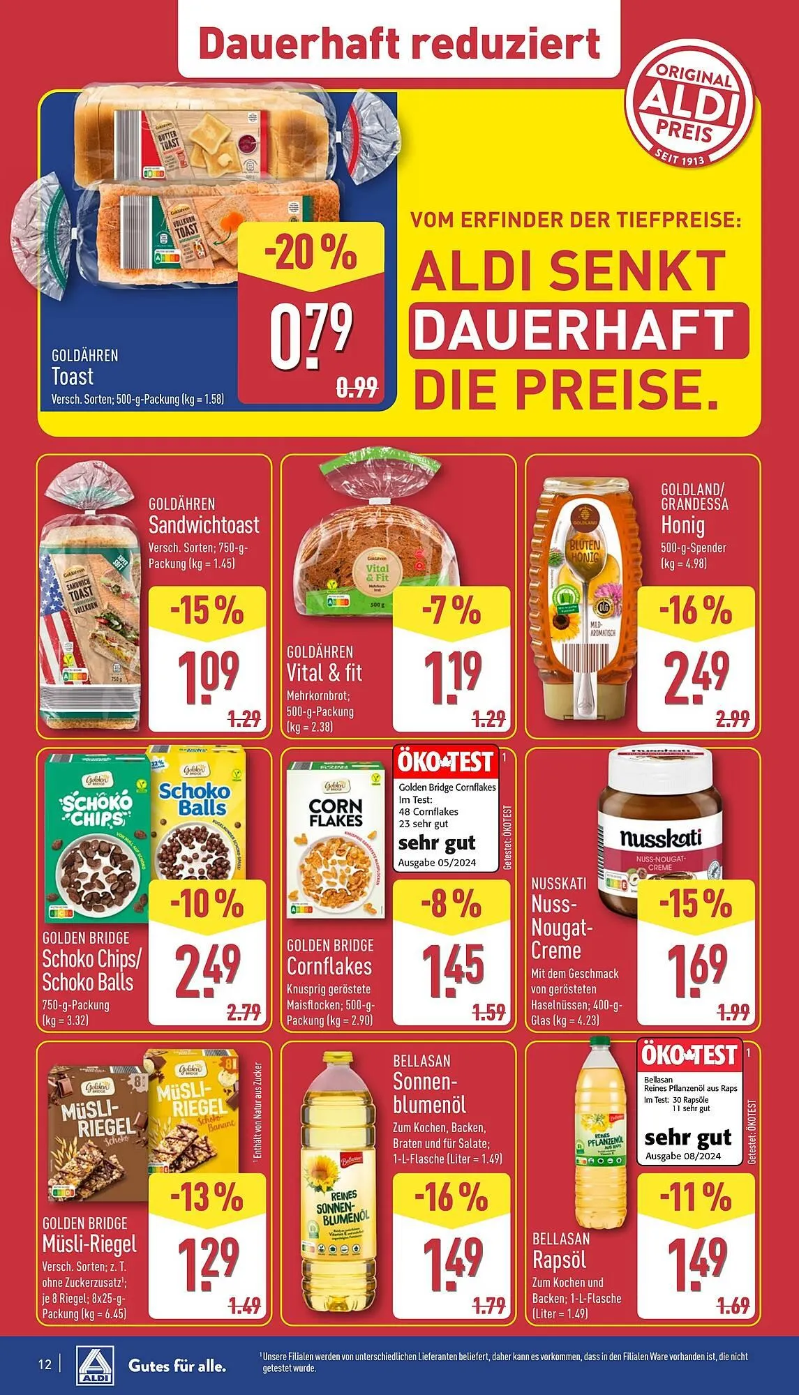 Aldi Nord Prospekt von 22. April bis 26. April 2025 - Prospekt seite 12