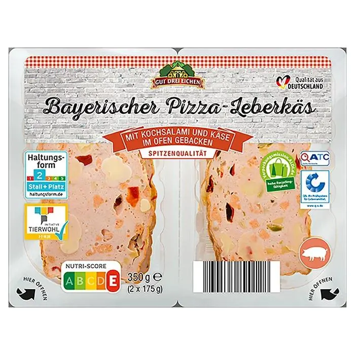 GUT DREI EICHEN Bayerischer Leberkäs 350 g, Pizza