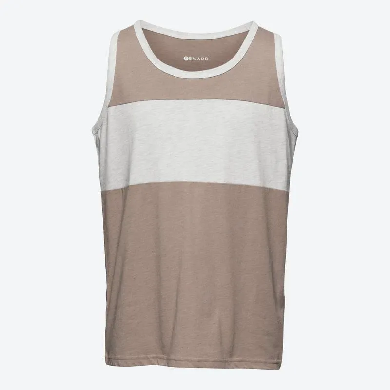 Herren-Muskelshirt mit Farbblock-Druck