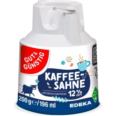 Gut & Günstig Kaffeesahne Kännchen 12% 200G