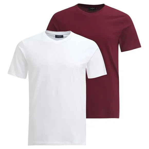 2 Herren T-Shirts mit V-Ausschnitt