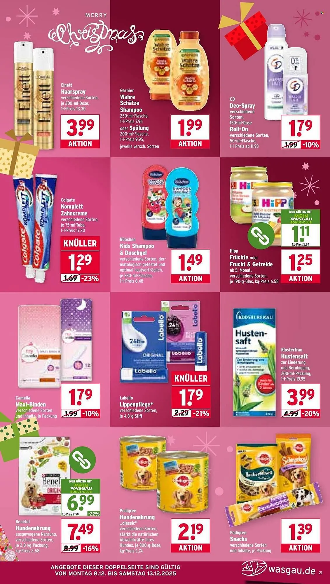 Wasgau Prospekt von 8. Dezember bis 13. Dezember 2025 - Prospekt seite 21