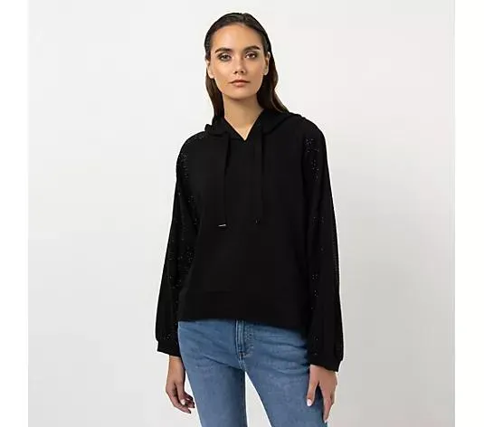 Wählen Sie Ihre Variante: STEFFEN SCHRAUT Sweatshirt, 1/1 Arm Kapuze Strassdetails leger weit