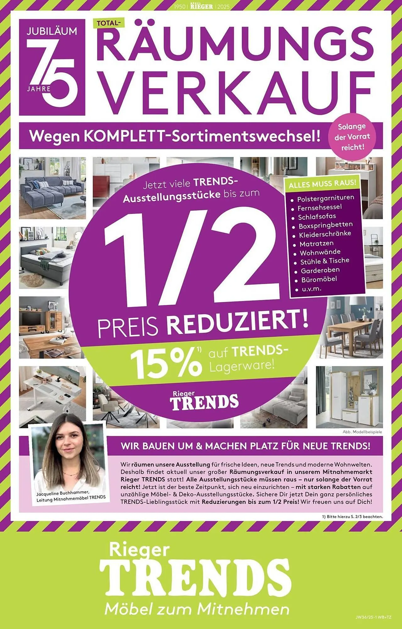 Möbel Rieger Prospekt von 16. September bis 22. September 2025 - Prospekt seite 1