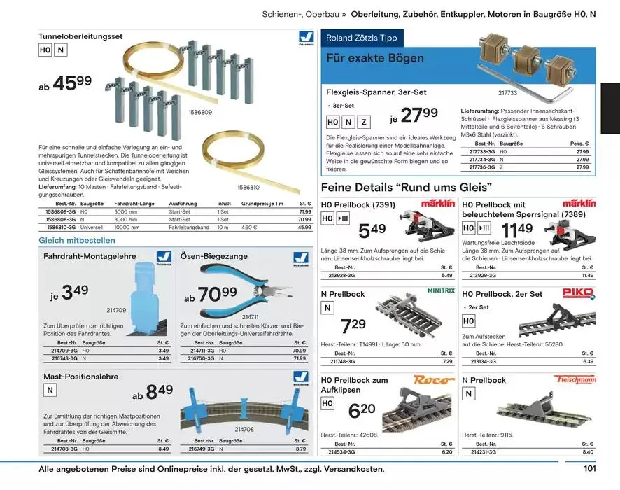 Modellbahn Katalog von 29. Oktober bis 31. Dezember 2025 - Prospekt seite 103