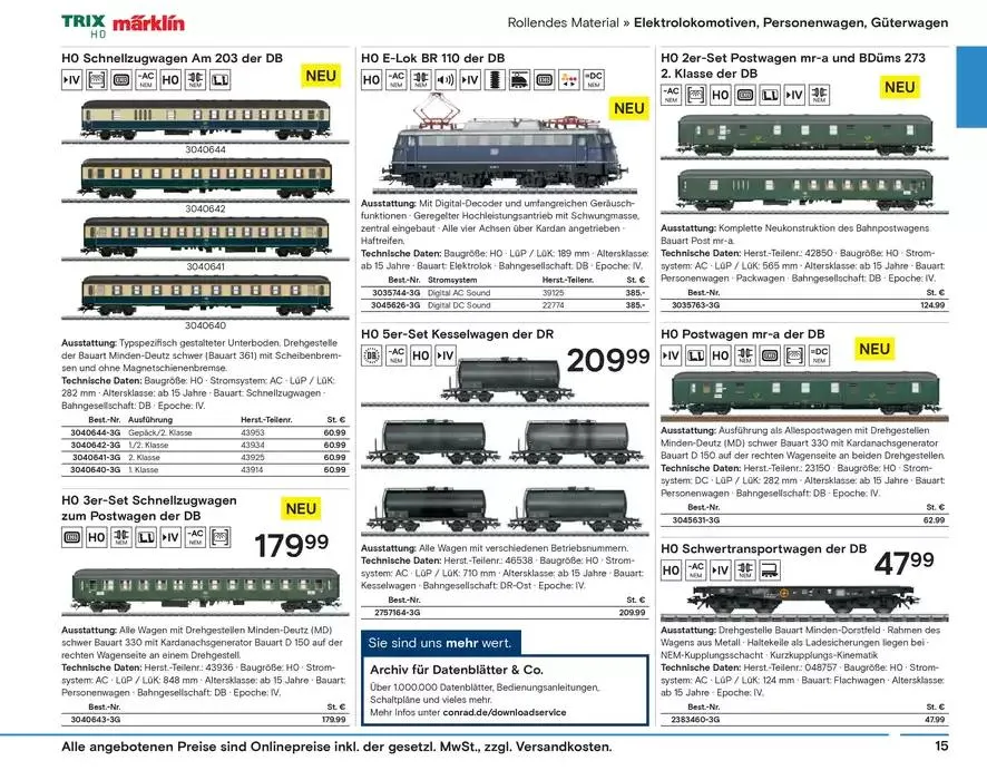 Modellbahn Katalog von 29. Oktober bis 31. Dezember 2025 - Prospekt seite 17