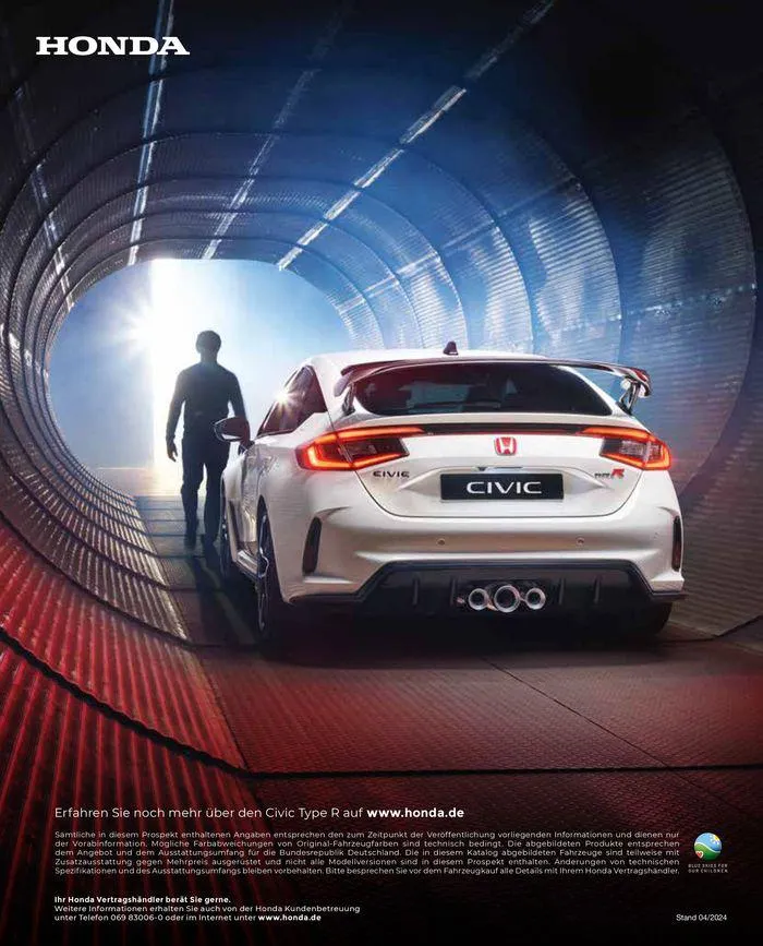 Honda CIVIC TYPE R BROSCHÜRE von 11. April bis 11. April 2025 - Prospekt seite 16