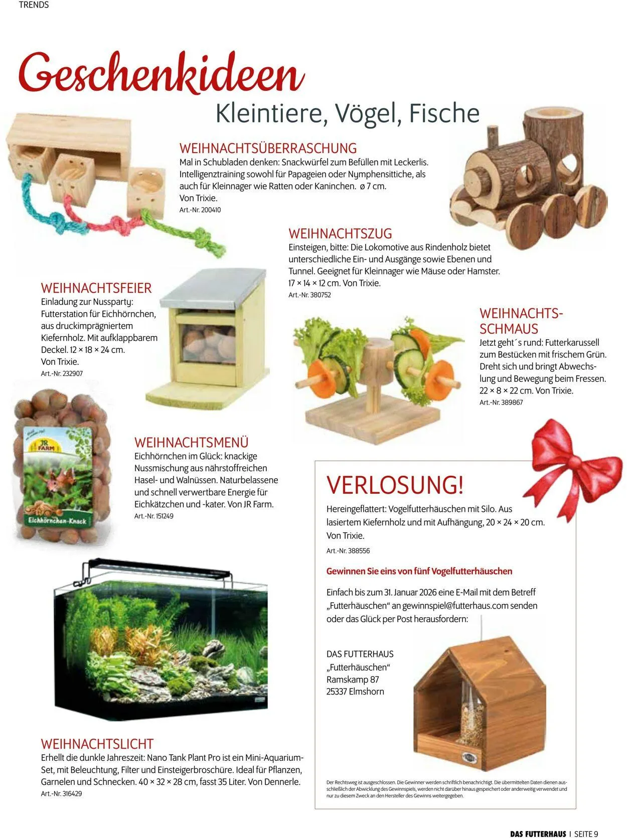 Futterhaus Aktueller Prospekt von 1. Dezember bis 31. Dezember 2025 - Prospekt seite 9