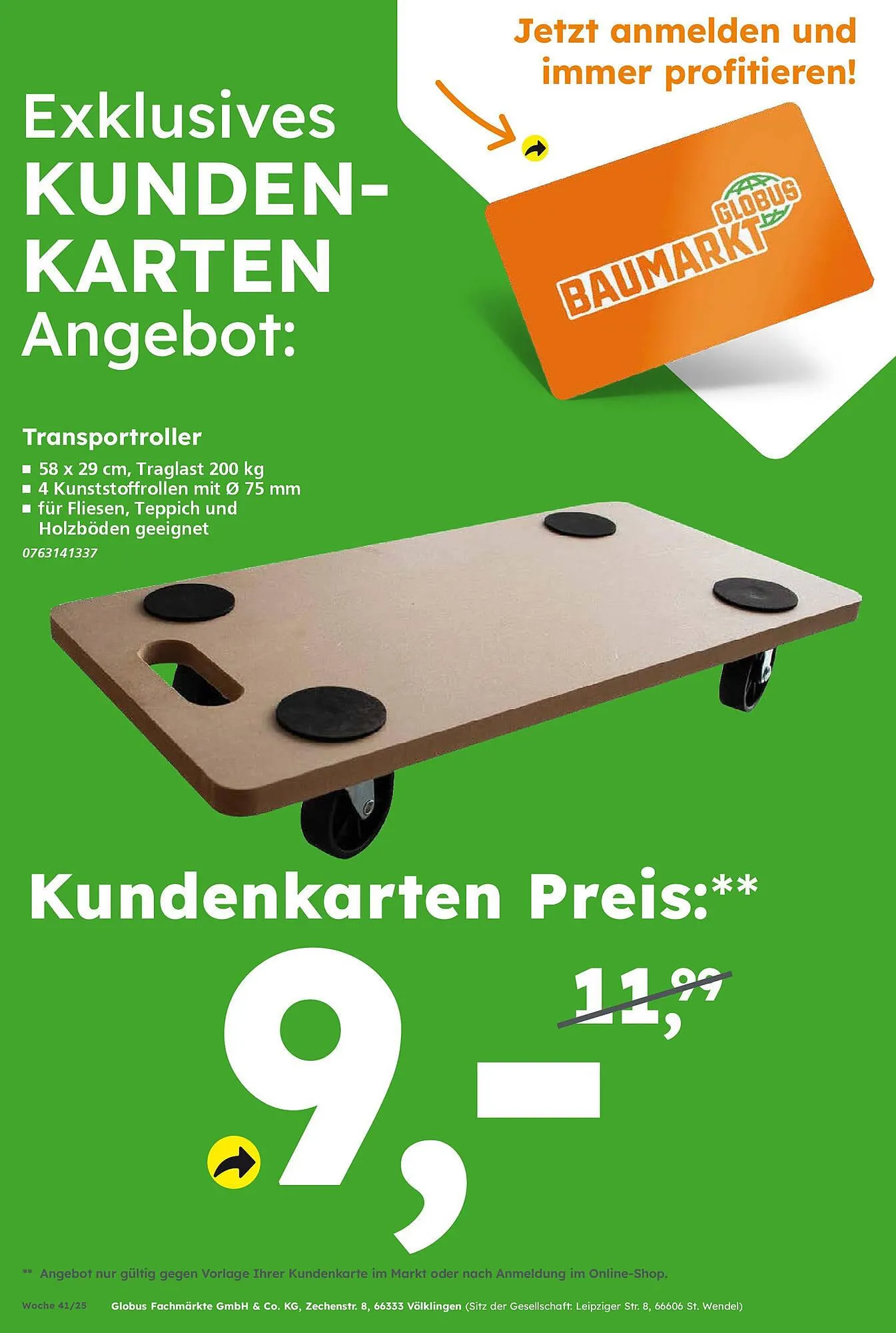 Globus Baumarkt Prospekt von 5. Oktober bis 11. Oktober 2025 - Prospekt seite 8