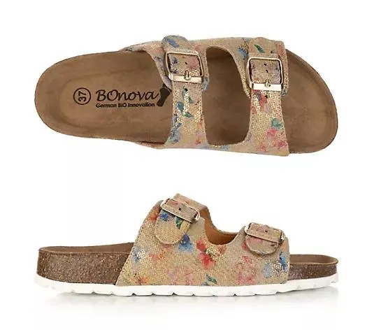 BONOVA Damen-Pantolette 2 verstl. Riemen Super-Soft-Fußbett