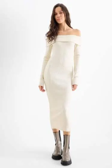 Knitted bodycon dress - ribbed