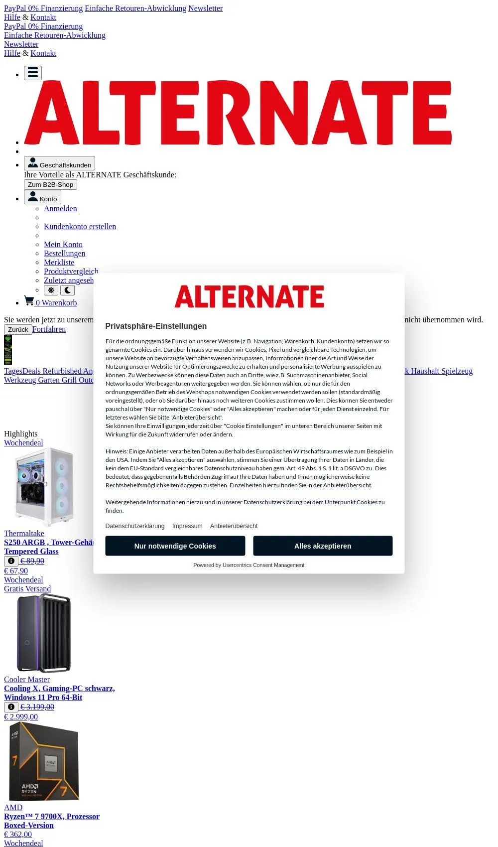 Alternate Aktueller Prospekt - 1