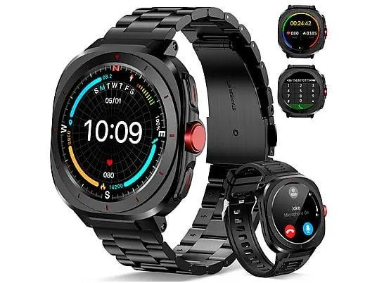 SYTIFRO G33 Smartwatch Silikon, 244 mm, Schwarz