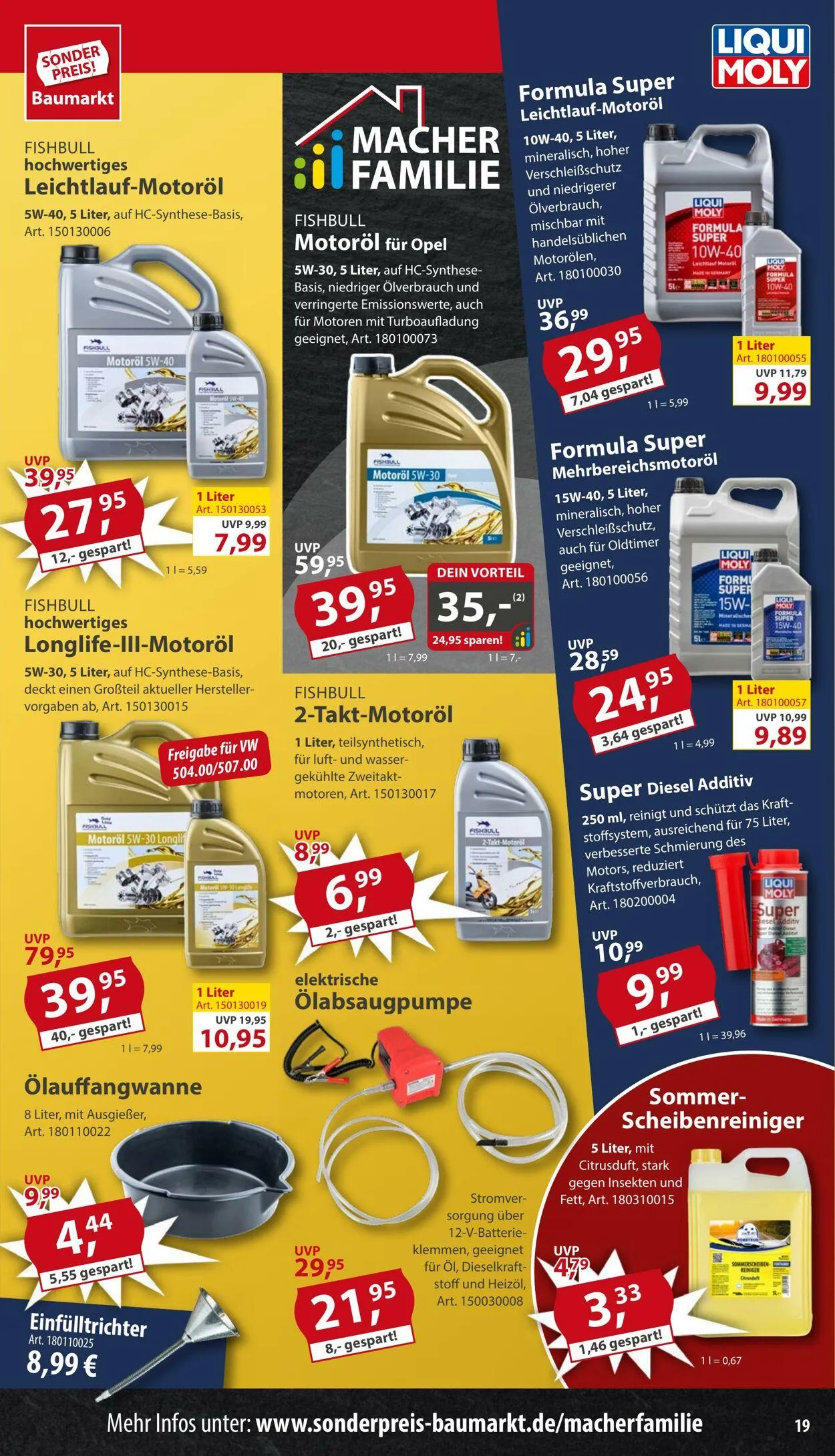 Sonderpreis Baumarkt Aktueller Prospekt von 10. März bis 17. März 2025 - Prospekt seite 19