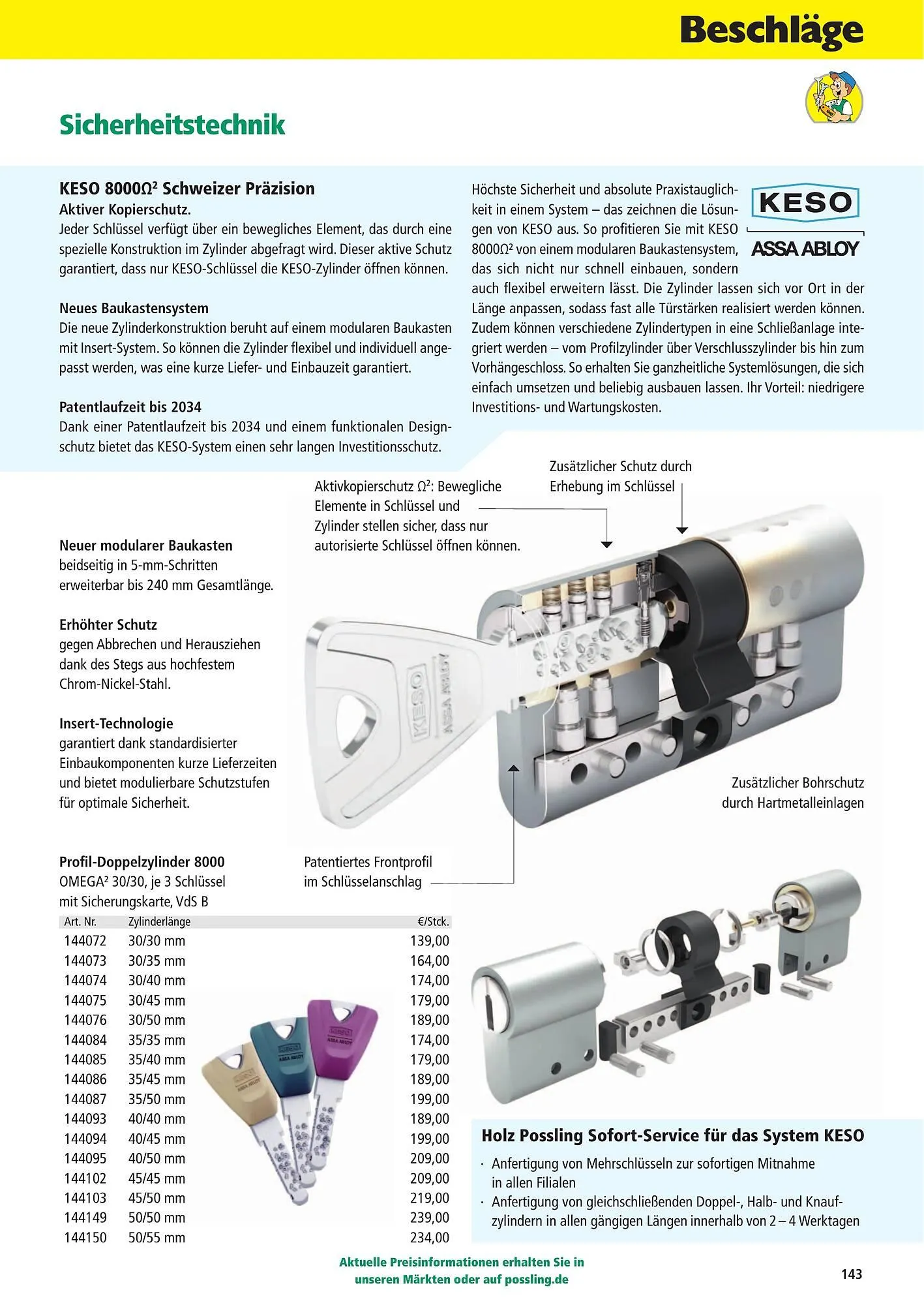 Holz Possling Prospekt von 1. April bis 31. Juli 2026 - Prospekt seite 143