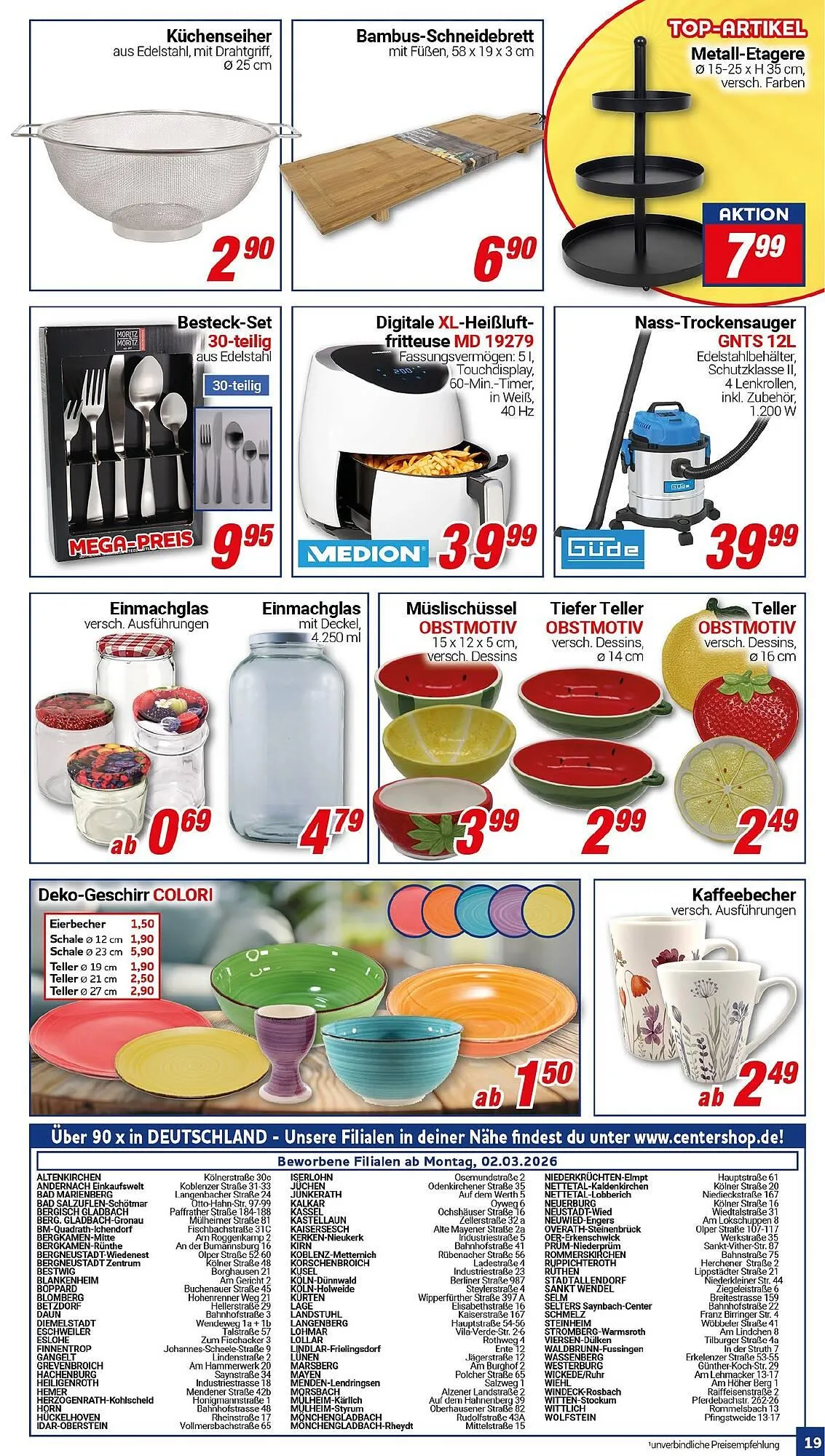 CENTERSHOP Prospekt von 2. März bis 7. März 2026 - Prospekt seite 19
