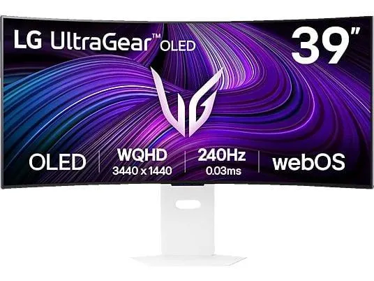 LG UltraGear 39GX90SA-W 39 Zoll OLED 4K LG Monitor (0,03 ms Reaktionszeit, 240 Hz)