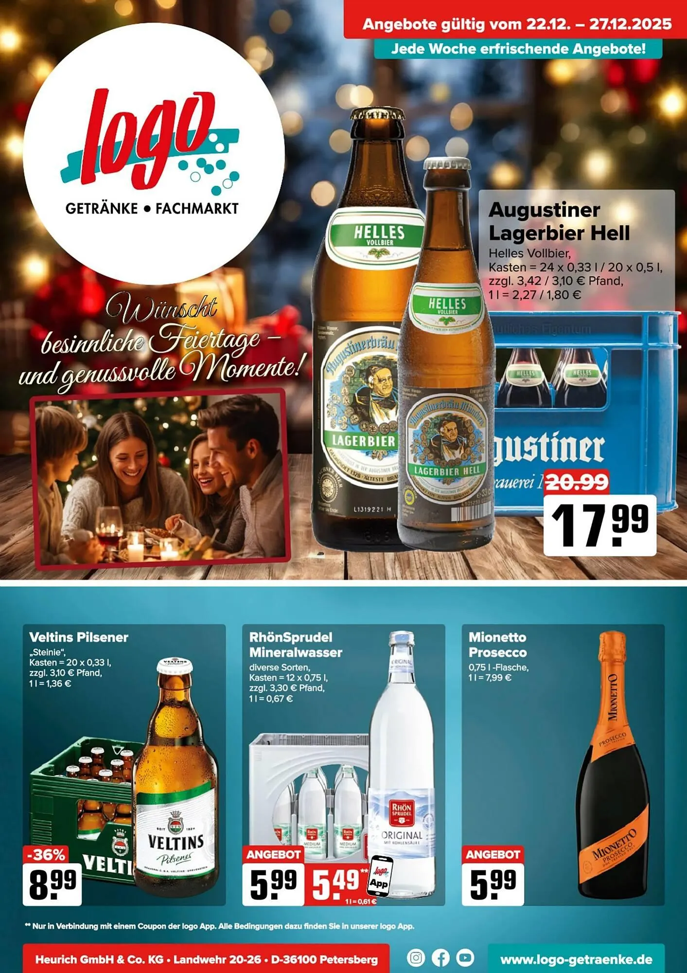 Logo Getränkemarkt Prospekt von 22. Dezember bis 28. Dezember 2025 - Prospekt seite 1