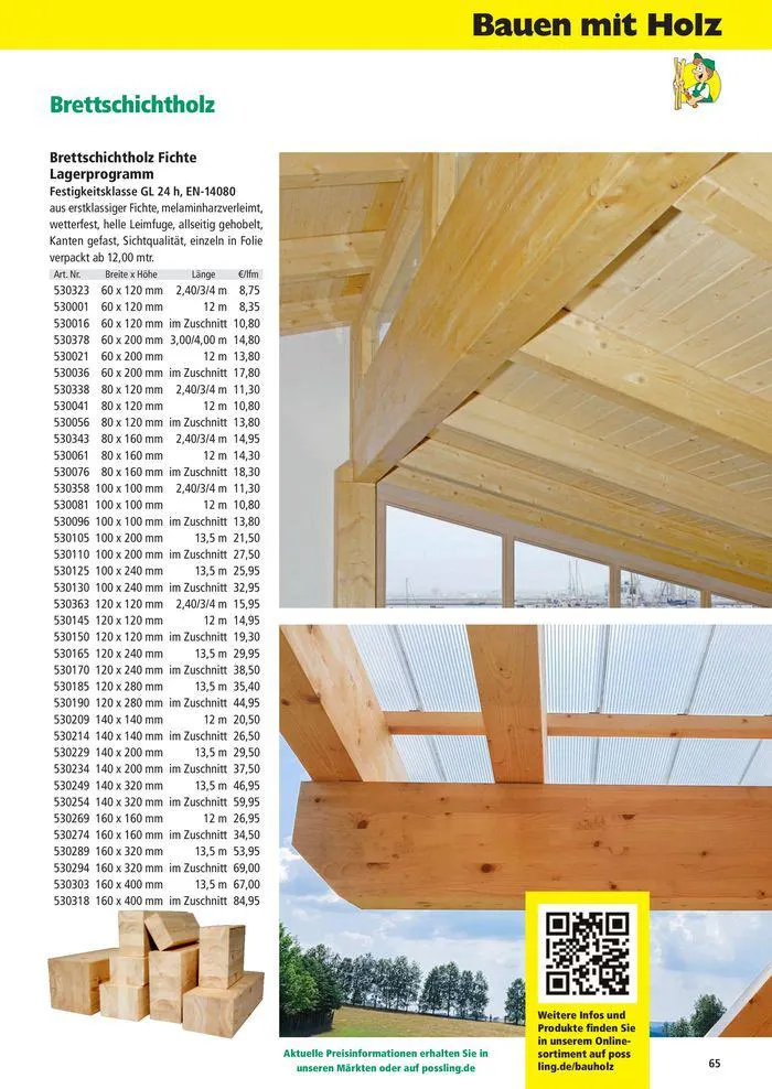 Holz-& Baukatalog 2024/25 von 27. März bis 31. Januar 2025 - Prospekt seite 65