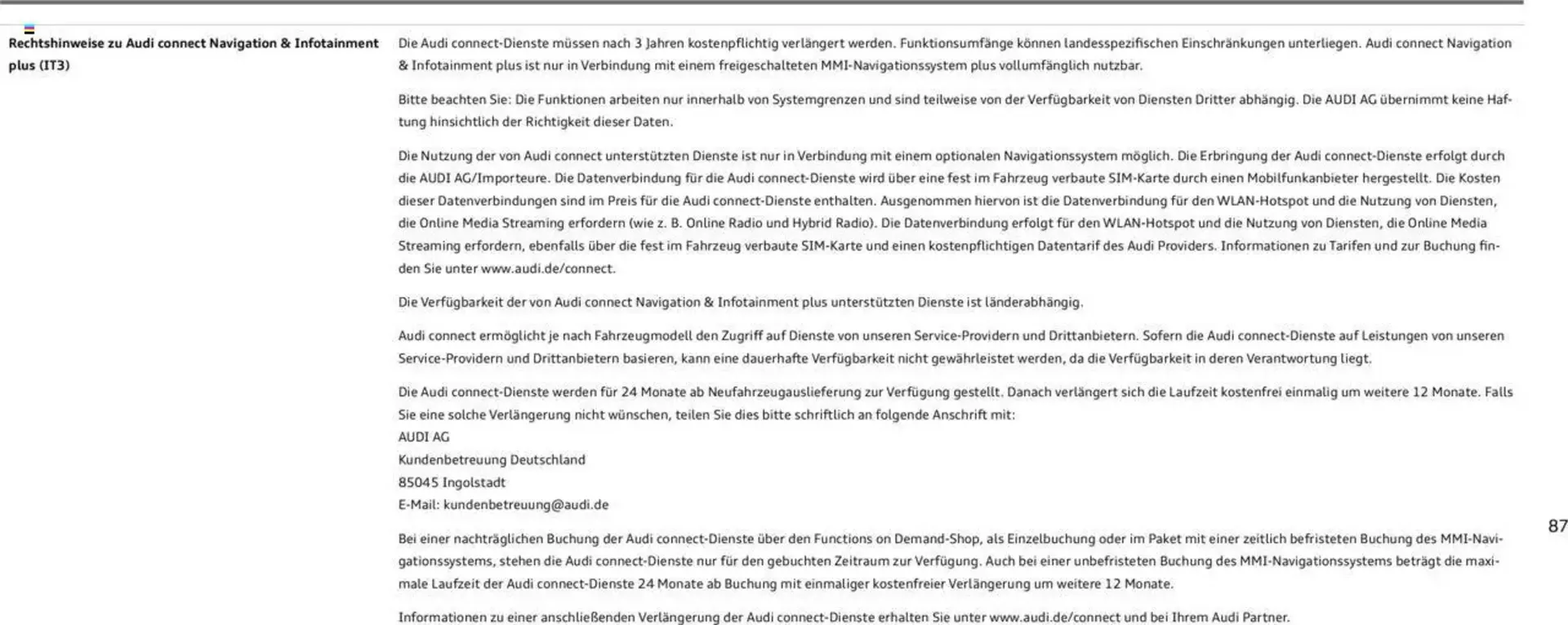 Audi Prospekt von 29. Januar bis 9. Januar 2026 - Prospekt seite 191