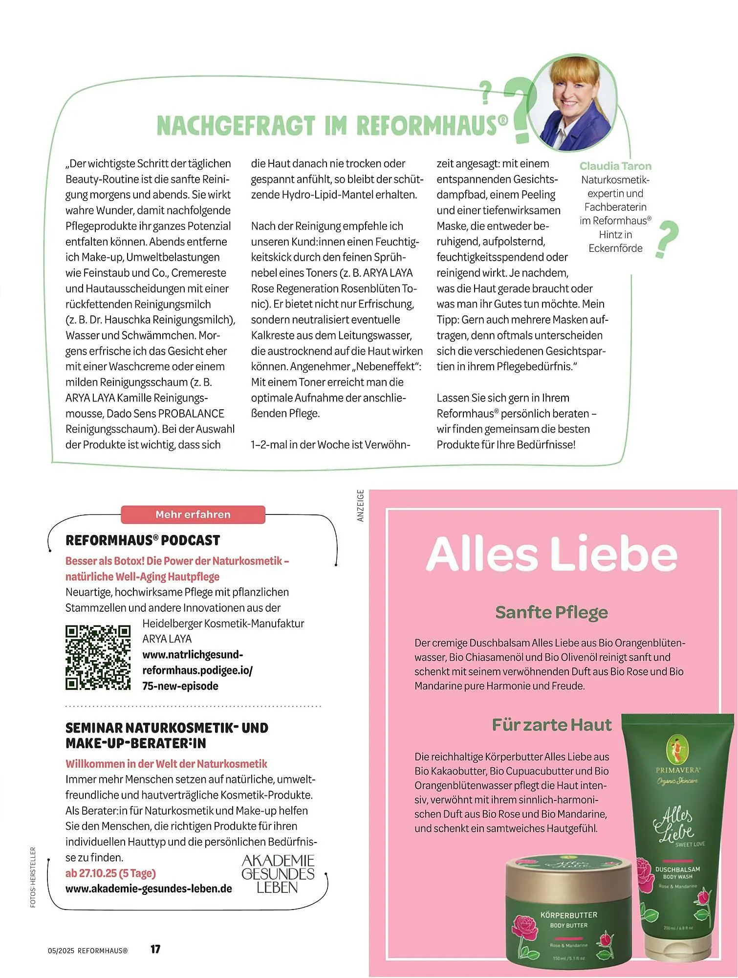 Reformhaus Prospekt von 1. Mai bis 31. Mai 2025 - Prospekt seite 17