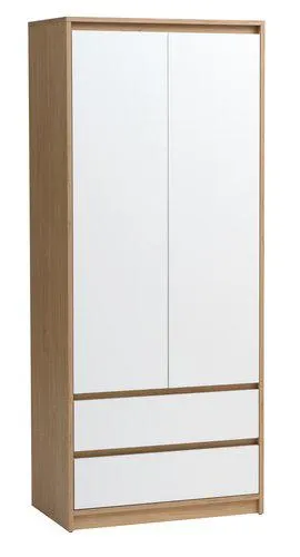 Armario BILLUND 80x193 blanco/roble