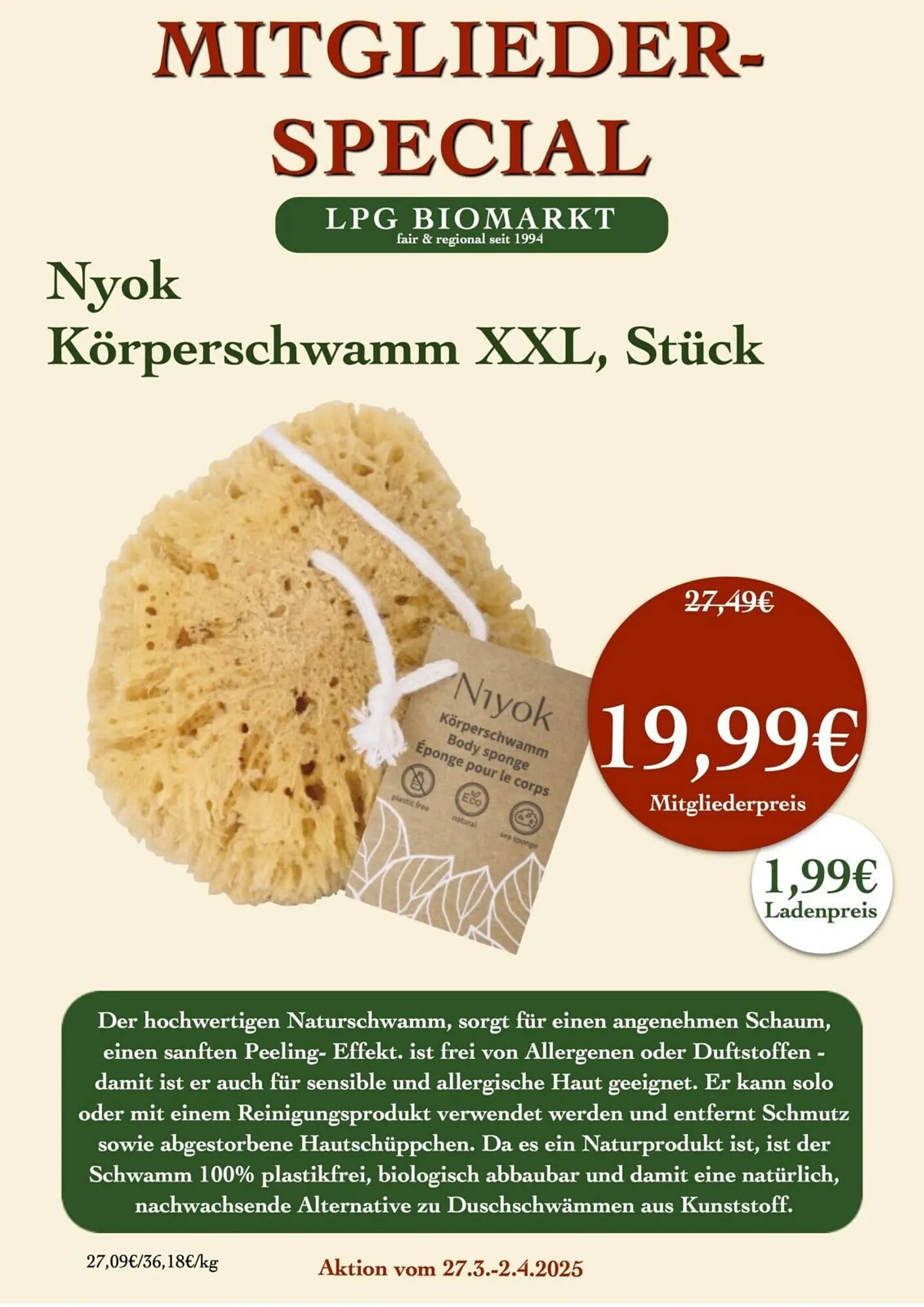 LPG Biomarkt Prospekt von 27. März bis 2. April 2025 - Prospekt seite 15