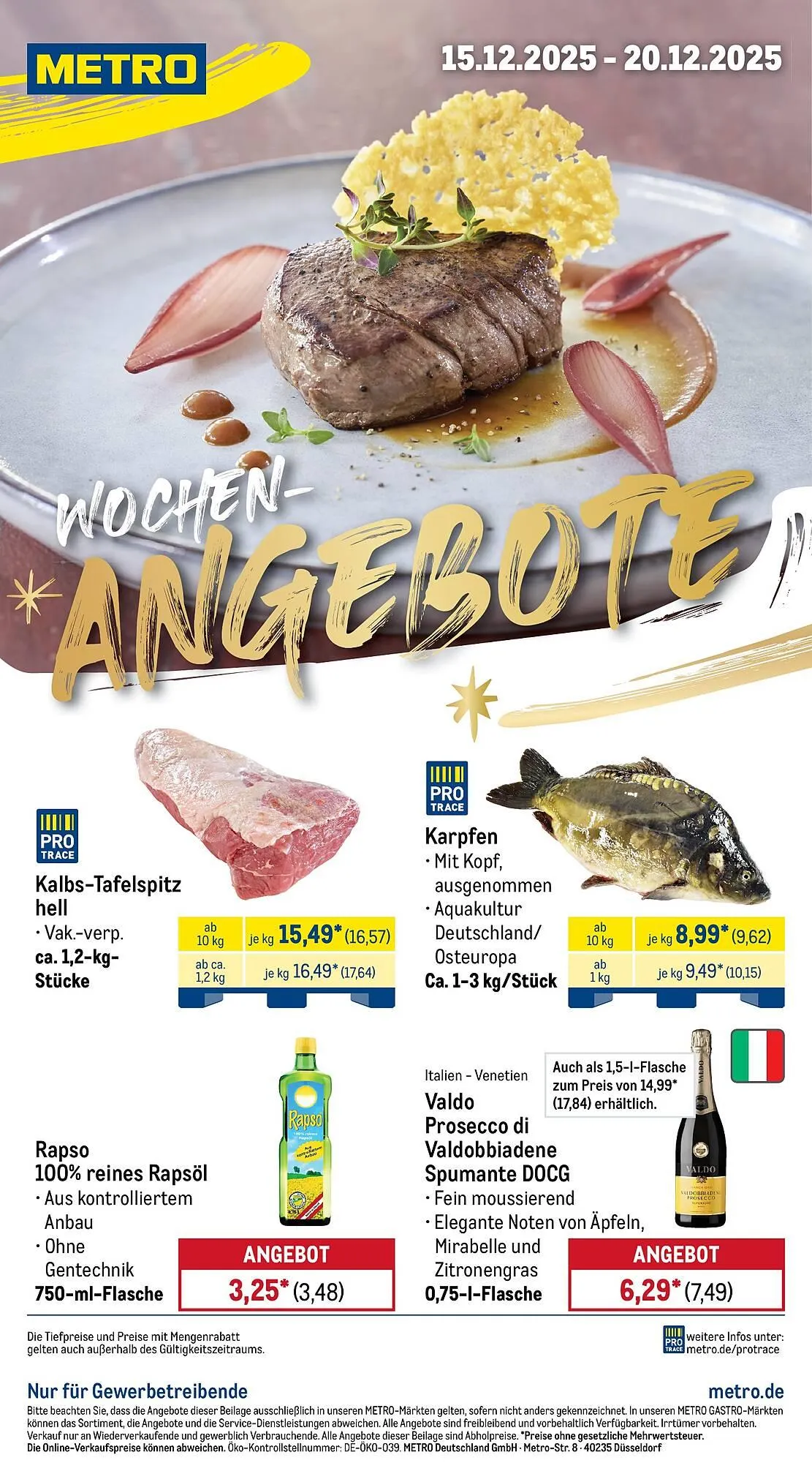 METRO Prospekt von 15. Dezember bis 20. Dezember 2025 - Prospekt seite 1