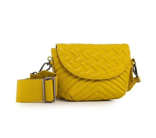 DAWID by Dawid Tomaszewski Überschlagtasche echt Leder Lederriemen