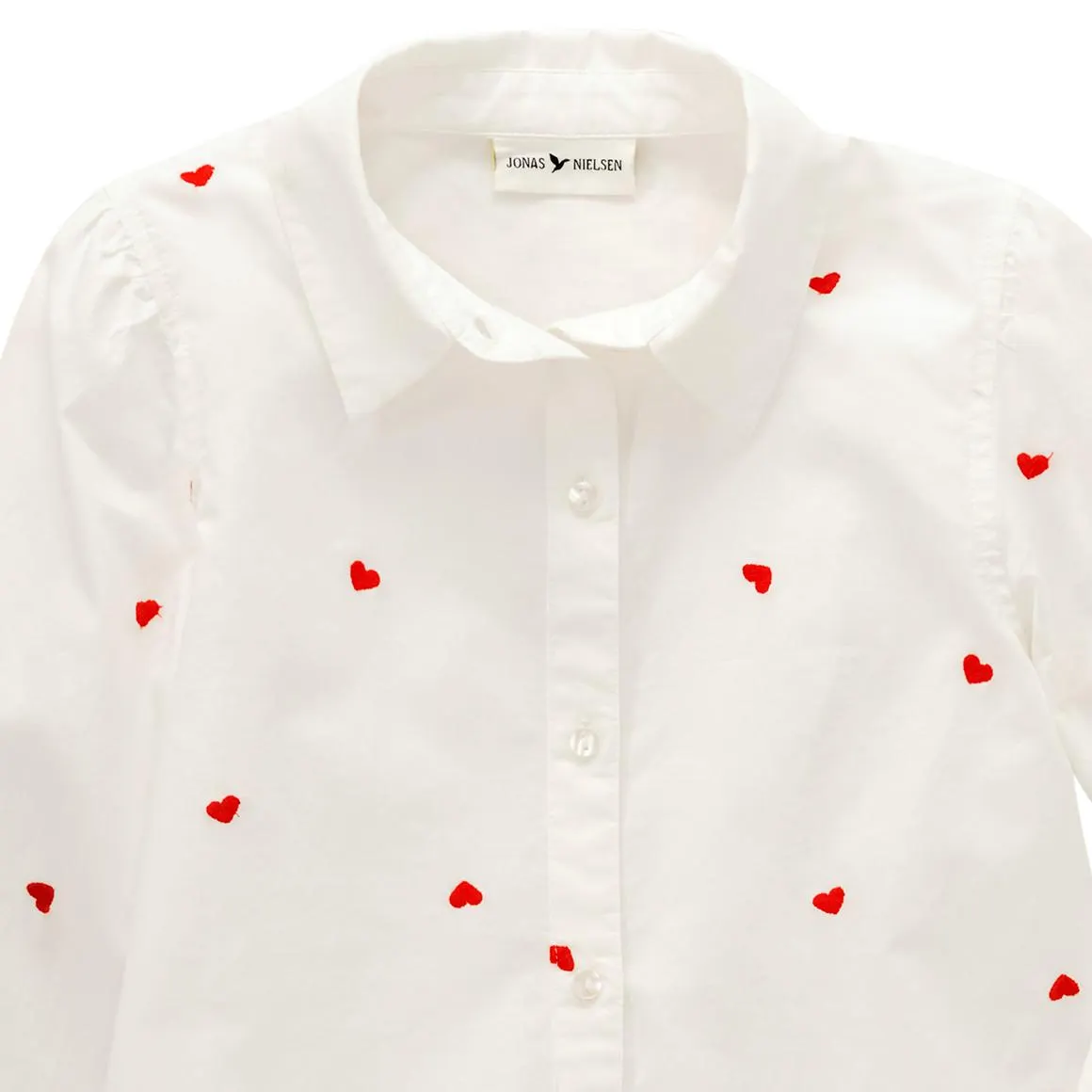 Mädchen Bluse mit Herz-Allover