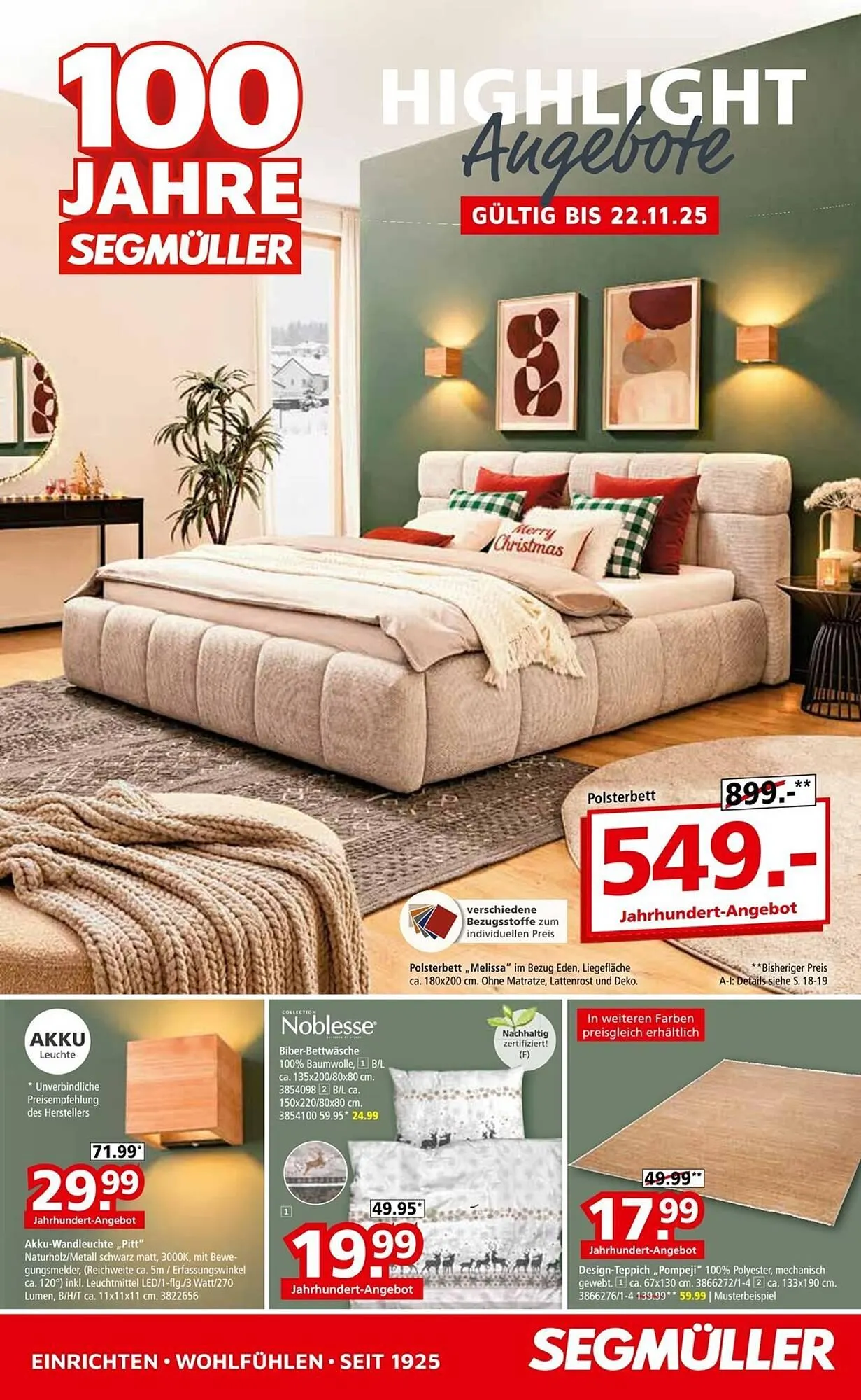 Segmüller Prospekt von 1. November bis 22. November 2025 - Prospekt seite 1