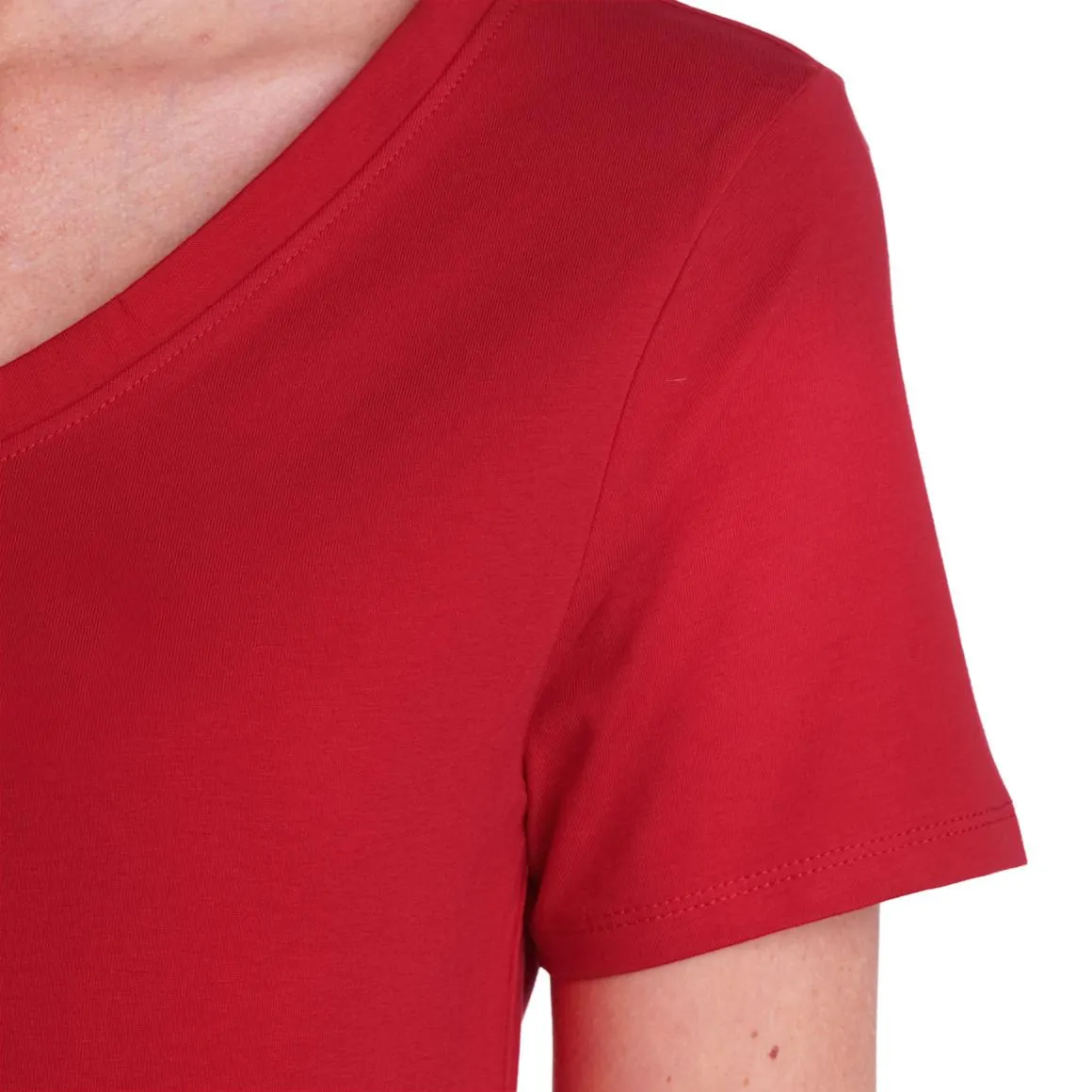 Damen T-Shirt mit V-Ausschnitt